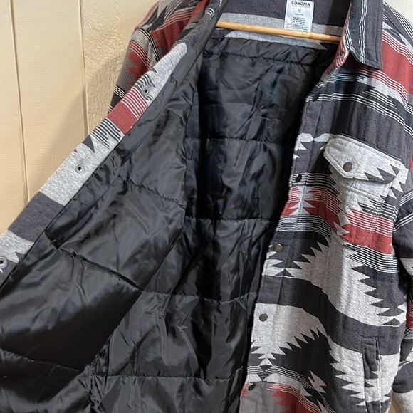 SONOMA MEN GREY QUILT LINED SHIRT JACKET - Picture 5 of 7